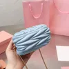 Clip portefeuille Mini porte-monnaie détachable chaîne plissée peau femmes casque sac en cuir véritable plaine porte-monnaie