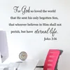 Wallpapers 1PC DIY Peel And Stick Removable Bible Verse John 3:16 Wall Decals