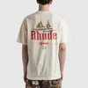 デザイナーファッション服TシャツRhude Sailing Tee半袖TシャツメンズHBXコットンストリートウェアトップカジュアルスポーツウェアロックホップセールIPWP