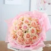 Dekorative Blumen MHONTILYQG Feuchtigkeitsspendende Rose Künstliche Blumenzweig Simulation Pfingstrose Kranz Blumenstrauß Zuhause Hochzeit Party Dekor Real Touch