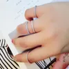 Eternity Promise Bandring Weißgold gefüllt Micro Pave Zirkon CZ Charm Verlobung Eheringe für Frauen Fingerschmuck