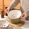 Schüsseln Home Keramik gedämpfter Eierschalenofen mit Backspezialität für Babys, kleine, zarte Salatspitze, hohes Aussehen