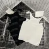 Kadın Örgü Tank Üstü Tam Tonestone Mektup Tişörtler Tasarımcı Seksi Yelek Girliler Bayan Örme Tanklar Üstleri