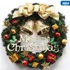 Decorative Flowers & Wreaths 30cm Beautiful Elegant Hanging Christmas Wreath Garland Ball Cone Xmas Ornaments Window Door Decoration 4 Color