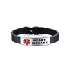 Other Bracelets Creative Red Medical Alert Bracelet Women Epilepsy Diabetes Sos Stainless Steel Jewelry Drop Delivery Dhgfs