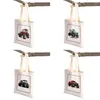 Alışveriş Çantaları Amerika Canavar Truck Alışveriş Süper Tote Çanta Çanta Karikatür Araba Çift Baskı Yeniden Kullanılabilir Günlük Tuval Omuz