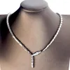 Halskette Ohrringe Set Luxus Mode Schmale Weiße Zirkonia Stein Kopf Schwanz Schlangenförmige Armbänder Für Frauen Großhandel