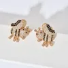 Brincos de garanhão Moda elegante de cor pequena zircão de abelha para mulheres/meninas doces de festa de casamento romântico ER-598