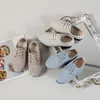 Sneakers herfst kinderen schoenen kinderen glijden op casual babymeisjes mode loafers peuter tweed flats jongens mocassin school 230525