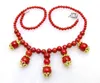 Pendant Necklaces Qingmos Round 4-10mm Natural Red Coral Necklace For Women With 4mm Jewelry 17" Chokers Nec5874