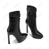 Olomm Women Winter Platform Ankle Boots Side Zipper Sexiga stilett klackar pekade tå Pretty Camel Party Shoes Plus US Size 3-9.5