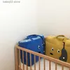 Bolsas de pañales Bolsas de pañales para bebés Bolsa de almacenamiento de algodón de alta capacidad Bolsa de viaje coreana Moda Infantil Mamá Bolsas T230526