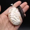 Pendant Necklaces Natural Mother-of-pearl Shell Necklace Alloy Middle Frame Oval Rope Chain For Women Jewelry Party Gifts