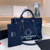 Designers 22Ss Summer Totes Classic Beach Bags Canvas Deauville Chain Bag Famous Brand 5A Quality Large Capacity Womens Shopping Bag Designer Handbags With Packet