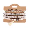 Bracelete de moda com miçangas Conjunto de gabinetes étnicos vintage Big Breads Bracelets Boho