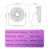 庭の新しい多機能ファン4000MAH充電式空気循環スタンドファンサマークーリングキャンプファンポータブルエアコン