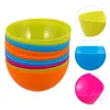 Servis uppsättningar 10st Party Serving Platters Soup Salad Bowls Plastic Set Dessert för Ramen -brickor