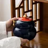 Storage Bottles Ceramic Tea Jar Coffee Beans Tank Moisture-proof Sealed Kitchen Bottle Handmade Food Organizer