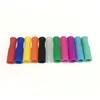 11 Colors Metal Straws Silicone Tips Fit for 6mm Wide Stainless Steel Straw FY5744 ss0526