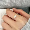 Cluster Ringe Nette Echte 925 Sterling Silber Für Frauen Edlen Schmuck Süße Süßwasser Perle frauen Ring Zubehör Geschenke