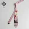 Neck Ties Unique Creative Printing Cool Funny Party Pink Landscape Painting Volume Cherry Blossom As A Gift