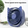 Andra hemträdgårdar USB Mini Desktop Fan 360 Degrees Angle Justerable Portable Electric Fan 3 Wind Speed ​​Justerable Mini Fan Summer Cooling Tools 230525
