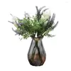 Flores decorativas delicadas lavanda de lavanda vibrante falsa sem regar decoração de escritório home decoração artificial bouquet pó adereços