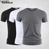 Herr t-shirts 3st mäns topps tees t shirt män mode trender fitness tshirt 2023 ny sommar o nack kort ärm b01389 j230526