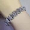 Strand 2023 arrivée luxe ovale couleur argent sur la main Bracelet Bracelet pour femmes anniversaire cadeau bijoux vente en vrac S8071