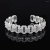 Strand 2023 arrivée luxe ovale couleur argent sur la main Bracelet Bracelet pour femmes anniversaire cadeau bijoux vente en vrac S8071