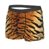 Caleçon mâle Cool sibérien tigre léopard fourrure Texture motif sous-vêtement Tropical Animal sauvage Boxer slips doux Shorts culotte