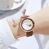 Wristwatches Simple Fashion Brand Women Watches Heart Shape Digital Ladies Quartz Watch Black Leather Strap Clock Gift Girl's Wristwatch