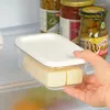 Storage Bottles Transparent Butter Cheese Box Fresh Keeping Fridge Fruits Desserts Container Portable Cutter Kitchen Tool