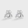 Boucles d'oreilles pour femmes S925 argent pur aiguille en forme d'abeille cadeau d'anniversaire bijoux fins accessoire de mode fête