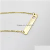 Pendant Necklaces Stainless Steel Bar Necklace Fashion Love Heart For Women Mother Daughter Blank Charm Buyer Own Drop Delivery Jewe Dh2Sl