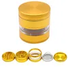 Smoking pipe New detachable metal smoke grinder with filter screen 63MM