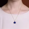 Pendentif Colliers Lapis Triangle Smart Collier Pour Femmes Charmes Ornements Collier Ras Du Cou Goutte Élégant Géométrique Or Couleur AccessoirePendentif