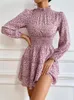 Abiti casual LiTi Dress Frammentary Women Winter Long Sleeve Cake Skirt nelle stagioni primaverili e autunnali