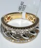 anel versátil fashion feminino039s banhado a ouro 18k dividido em duas cores Luxo com serpentina e diamante40669325293505