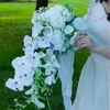 Fleurs décoratives mariage Bouquet romantique pour mariée Rose tenant fleur demoiselle d'honneur saint valentin fête église maison B03E