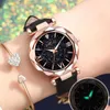 Montres-bracelets Montre De Mode Femmes En Cuir Dames Montres Cristal Poignet De Luxe Rose Noir Montre Femme Petit