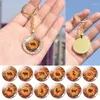Keychains 12 Chinese Zodiac Keychain Jewelry Trinket Shiny Rhinestone Pendant Animals Keyring Keyholder Birthday Gift
