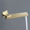 Badkamer douchesets verborgen geborsteld gouden douche set badkamer verborgen 3 -weg kraan douchesysteem set wand gemonteerd bad regendouche mixer tap set g230525