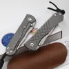 Ny Chris Reeve Umnumzaan Titanium Folding Knife Tanto S35VN Blade Ceramics Bearing Outdoor Camping EDC Survival Hunting Knife Tool