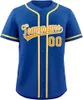 Jersey de beisebol personalizada Personalizada Hand Borderyy Jerseys Homens Mulheres Juventude Qualquer Nome Qualquer Número de tamanho Misto de tamanho misto Blue 2605021