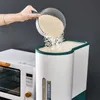 Contenitore di riso per la conservazione del grano da cucina di grande capacità per la casa un tipo di pressione del tasto fuori secchio di riso sigillato a prova di umidità