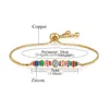 Braccialetti con ciondoli Braccialetto in zircone arcobaleno dorato Colorf Catena regolabile Tennis per donne Ragazze Contenitore di gioielli di moda Drop Delivery Dhsar