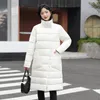 Women's Trench Coats Down Cotton Padded Jacket Autumn Winter Women's Parka Mid-length Double-sided Stand Collar Stripe Solid Casual Coat