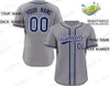 Maillot de baseball personnalisé personnalisé maillots de broderie à la main cousus hommes femmes jeunes n'importe quel nom n'importe quel numéro surdimensionné mixte expédié gris 2605017