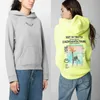 23AW Zadig Voltaire Tasarımcı Sweatshirt Yeni Moda Hoodies Küçük Kanatlar Hindistan Cevizi Ağaç Kazak Jumper Beyaz Mürekkep Dijital Baskı İç Puz Kazak Pamuk